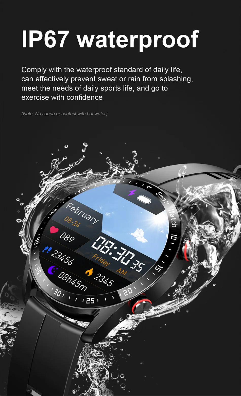 HW20 Smart Watch | Bluetooth Calling | ECG + PPG Health Monitor | IP67 Waterproof | Fitness Tracker