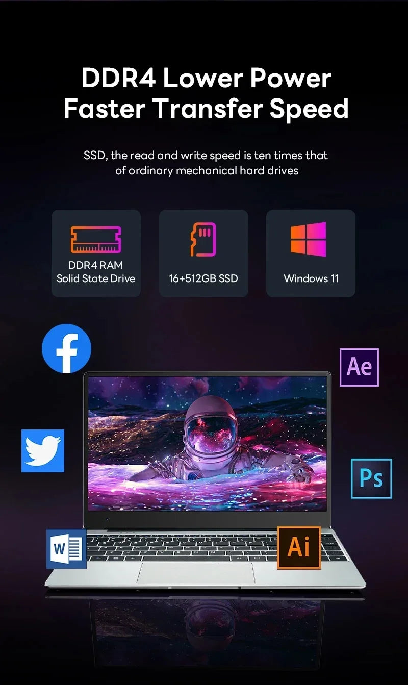 كمبيوتر محمول جديد لعام 2026 بمعالج Core i9-10980HK | شاشة 14.1 بوصة عالية الدقة | نظام تشغيل Windows 11 Pro | ذاكرة وصول عشوائي 16 جيجابايت | قرص صلب SSD سعة 1 تيرابايت/2 تيرابايت | كمبيوتر محمول فائق الخفة وقابل للحمل