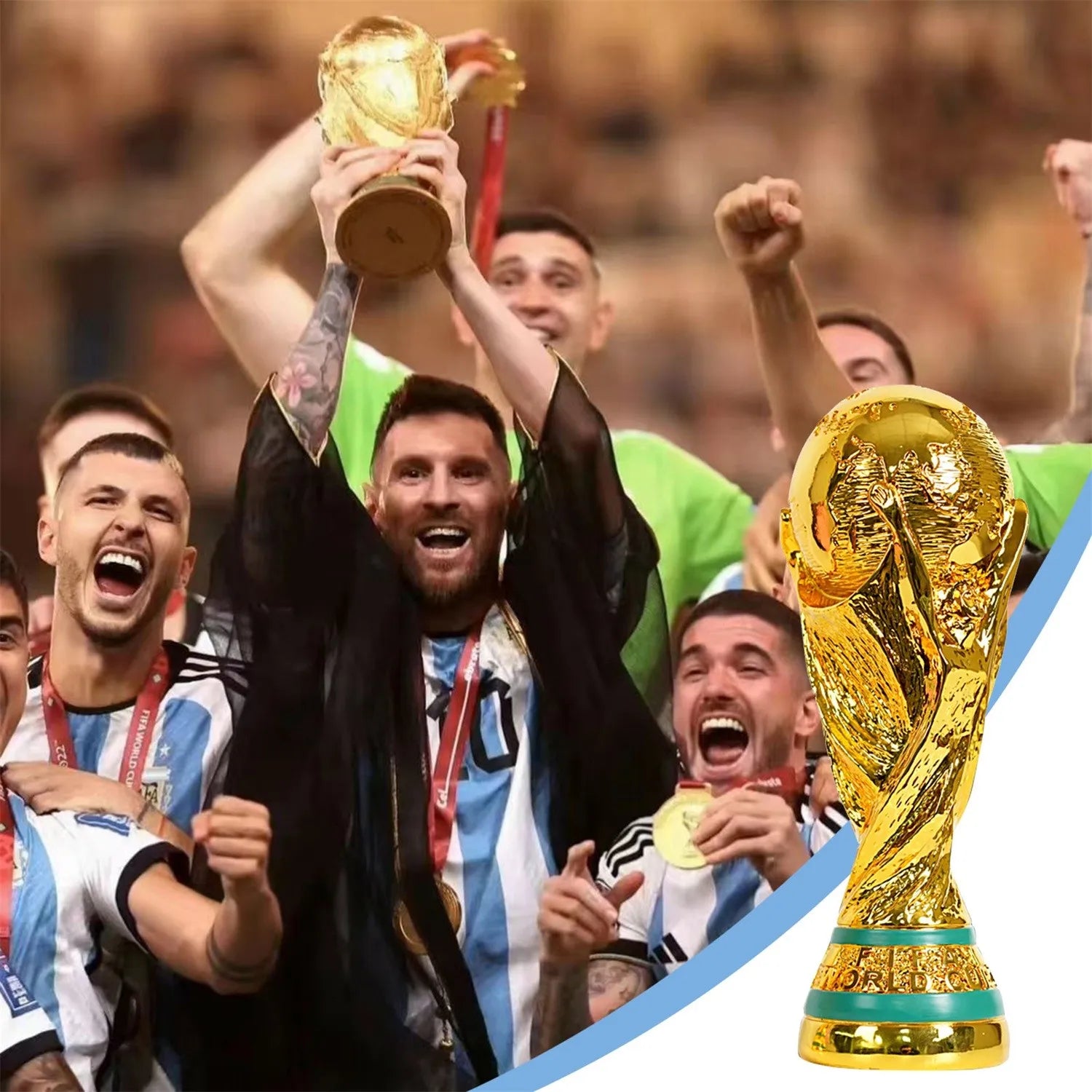 Golden Football Champion Trophy – Premium Soccer Fan Decoration