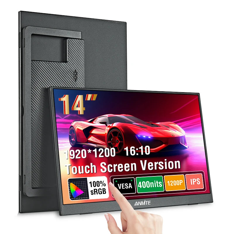 14" Portable Touch Monitor | 1920×1200 IPS HDR10 USB-C HDMI Gaming Display 💻