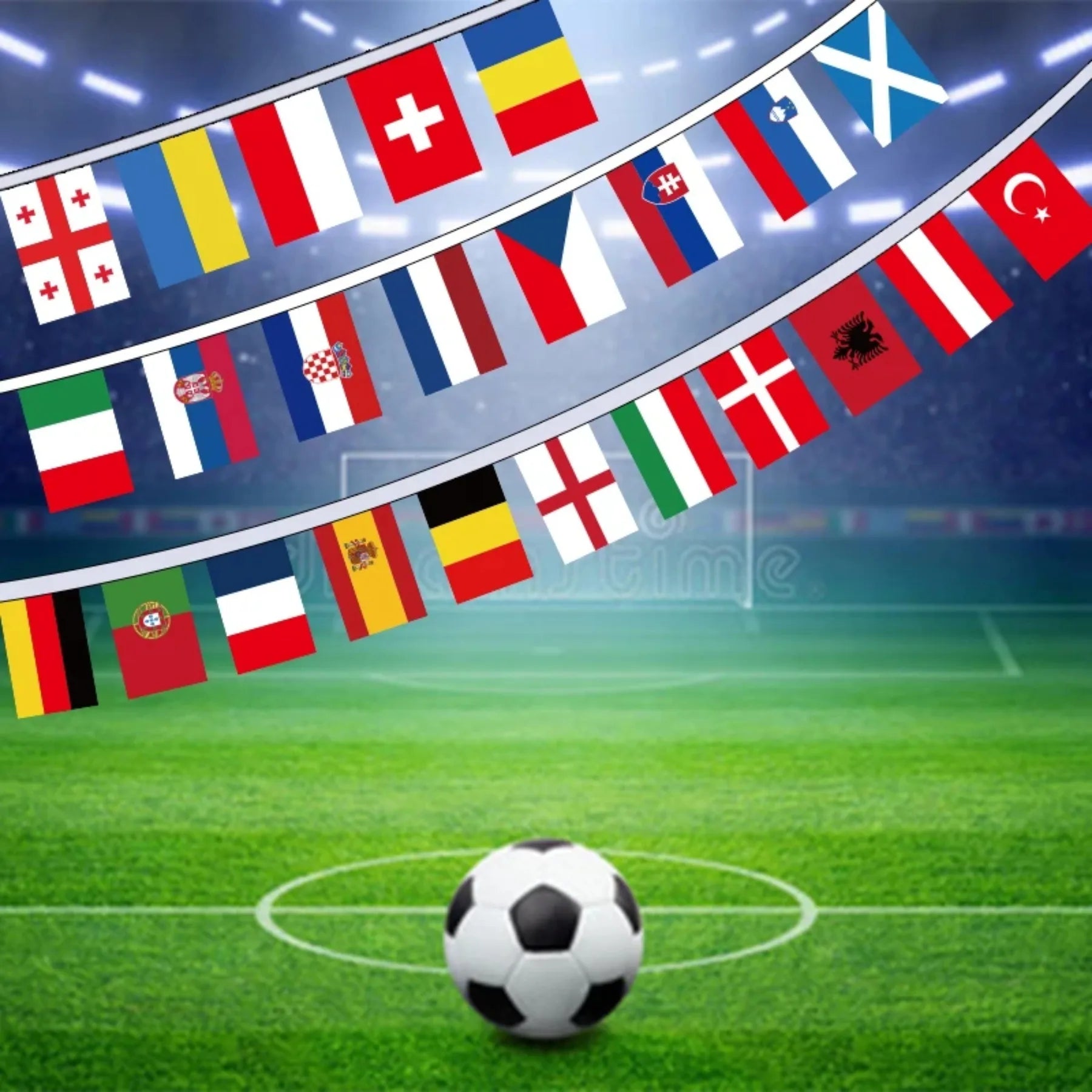 48 Country Football Flag Set – World Cup Party Decoration Pack
