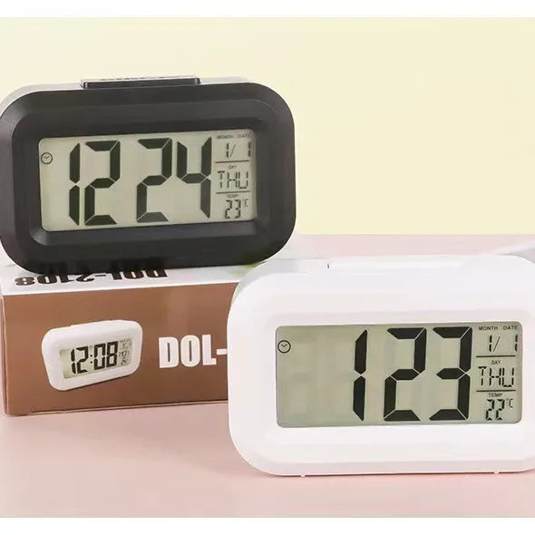 Smart LED Alarm Clock – Modern Digital Desk & Bedroom Display ⏰✨