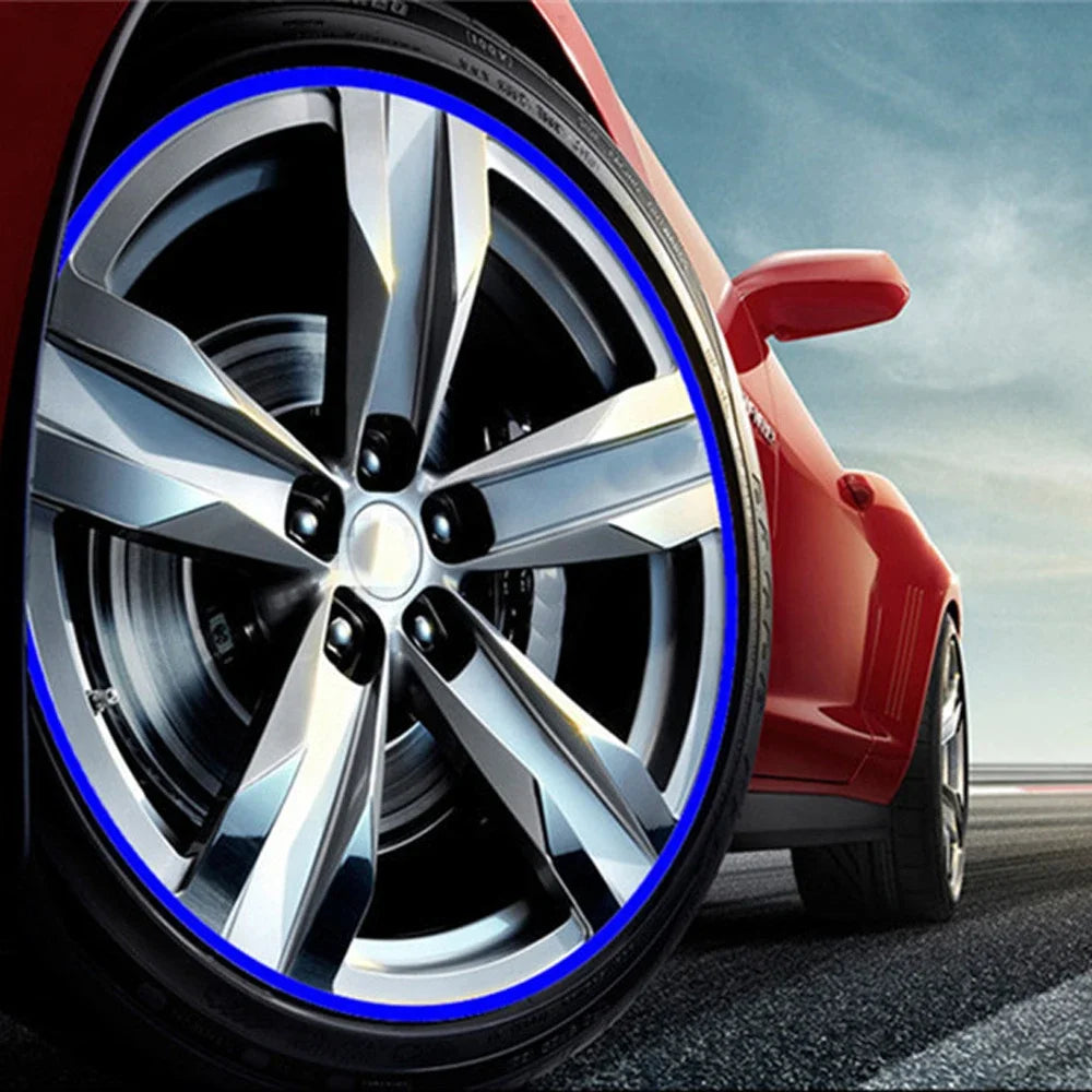 Reflective Rim Stripe Stickers │ Racing Wheel Decals │ Universal Tire Rim Tape