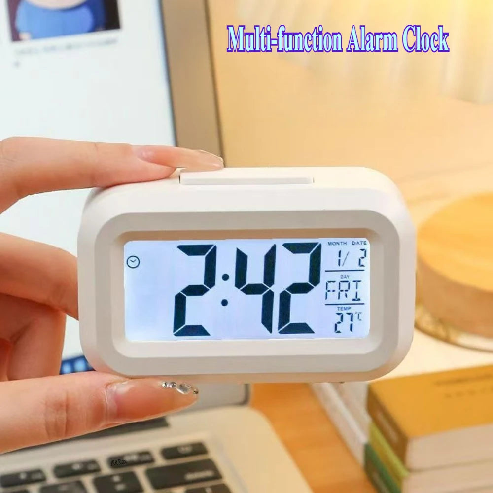 Smart LED Alarm Clock – Modern Digital Desk & Bedroom Display ⏰✨
