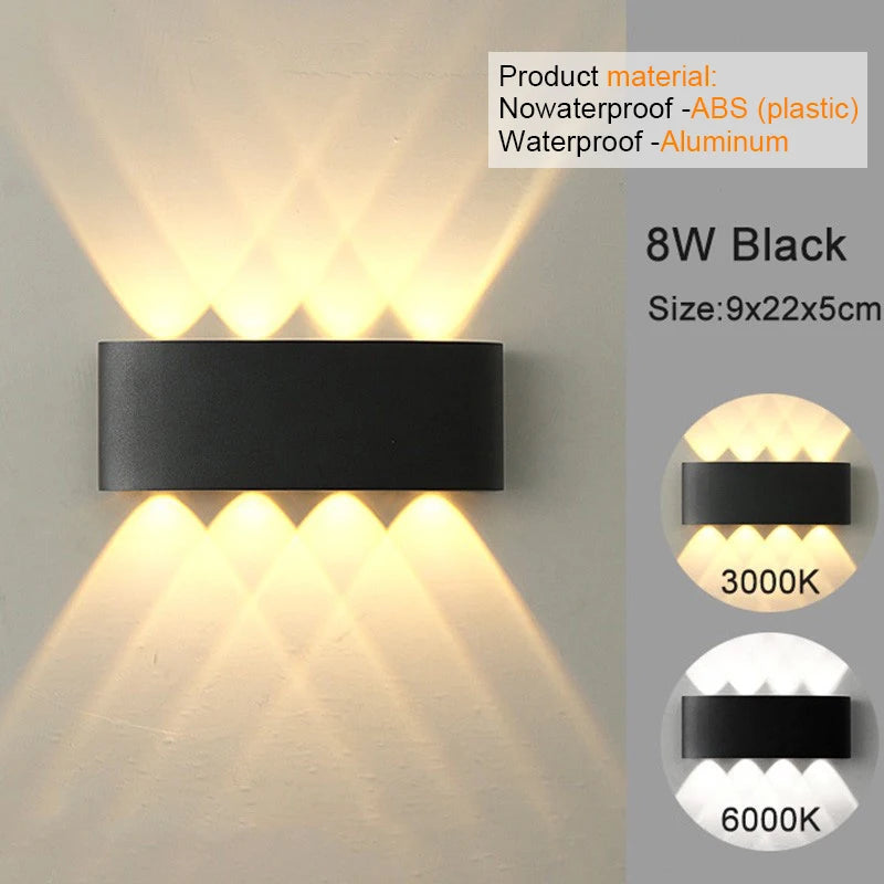 ✨ مصباح جداري LED عصري - إضاءة محيطية أنيقة صاعدة ونازلة لتزيين المنزل