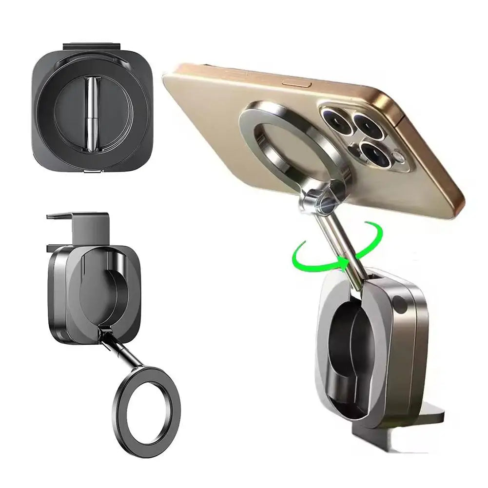 حامل الهاتف المغناطيسي MagSafe │ مسند سفر قابل للطي 360 درجة │ حامل للسيارة والطائرة