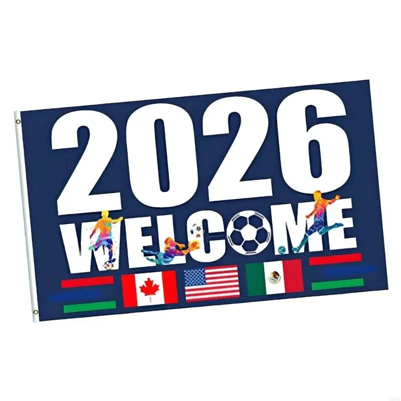 لافتة علم كأس العالم 2026 – ديكور حفلات كرة القدم بأمريكا الشمالية