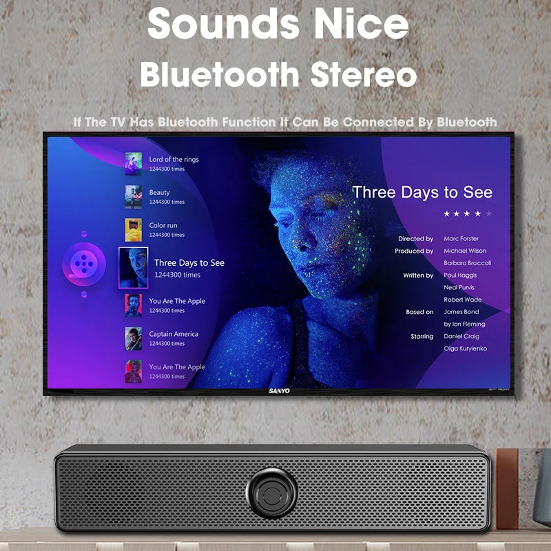 Compact Wireless TV Soundbar – Deep Bass Bluetooth Speaker 🔊