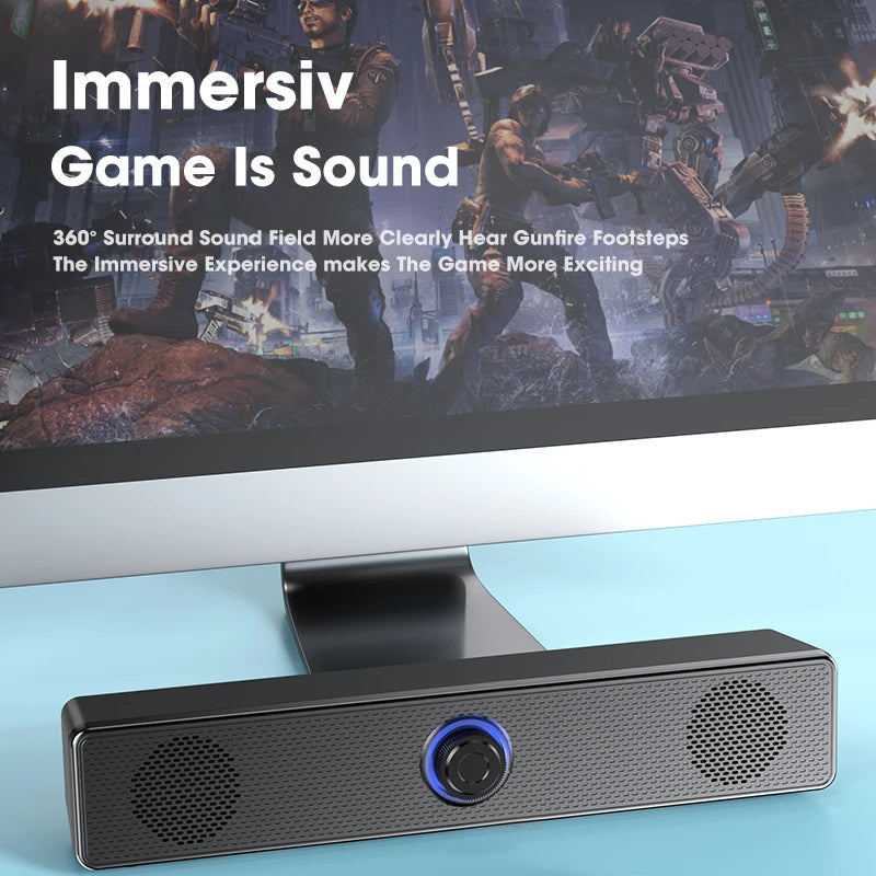 Compact Wireless TV Soundbar – Deep Bass Bluetooth Speaker 🔊