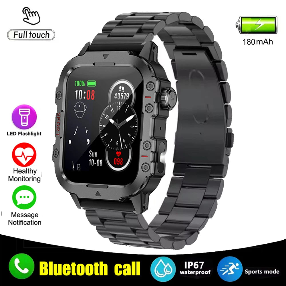 2026 Military Smart Watch for Men ｜ Outdoor Fitness Bluetooth Call Smartwatch ⌚