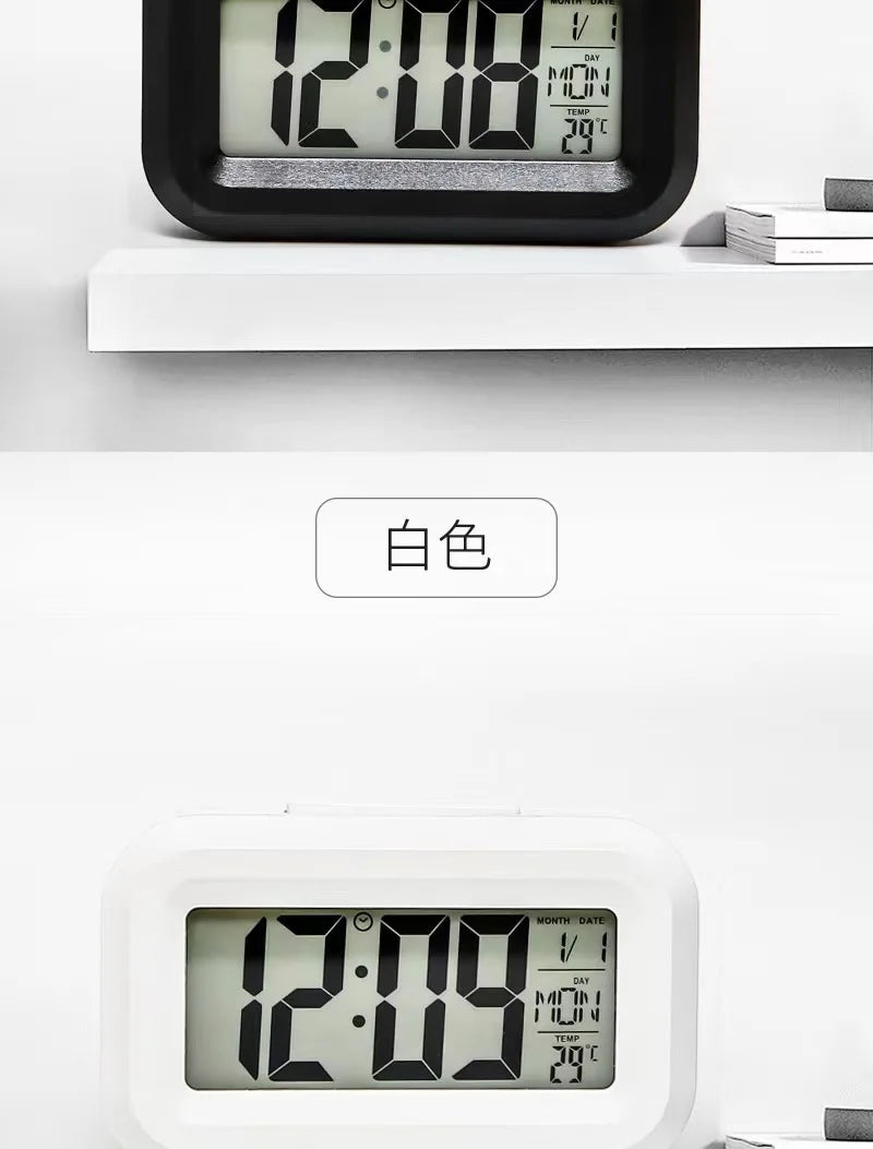 Smart LED Alarm Clock – Modern Digital Desk & Bedroom Display ⏰✨