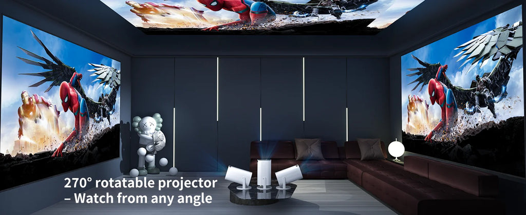 Smart Mini 4K Projector – Wi-Fi & Bluetooth Home Theater