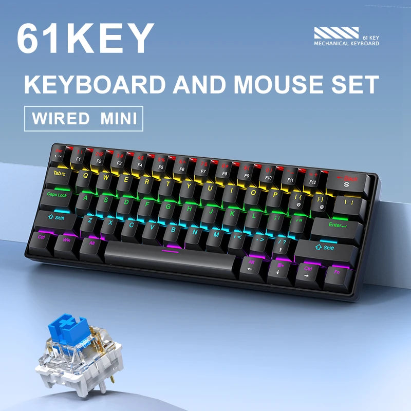 كيبورد الألعاب الميكانيكي أباياو K61 | كيبورد سلكي RGB ذو 61 مفتاحًا