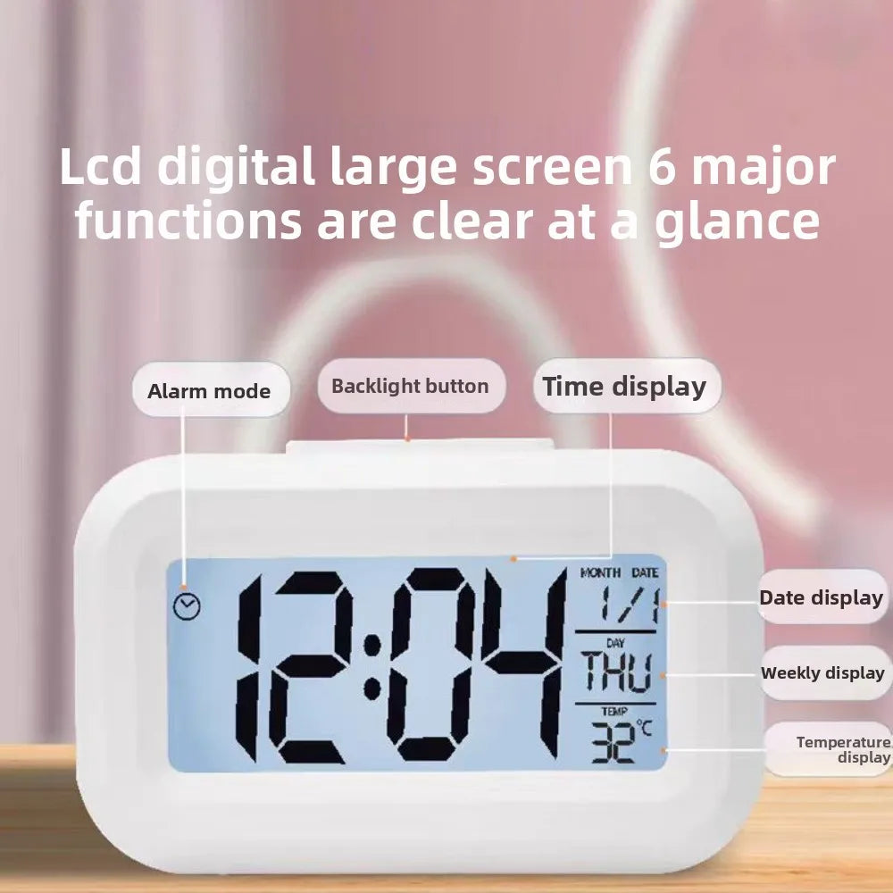 Smart LED Alarm Clock – Modern Digital Desk & Bedroom Display ⏰✨