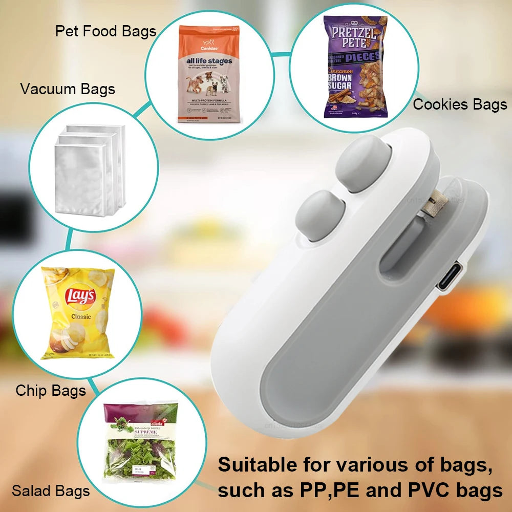 Mini Heat Bag Sealer – Portable Handheld Food Bag Sealer for Snack & Storage Bags