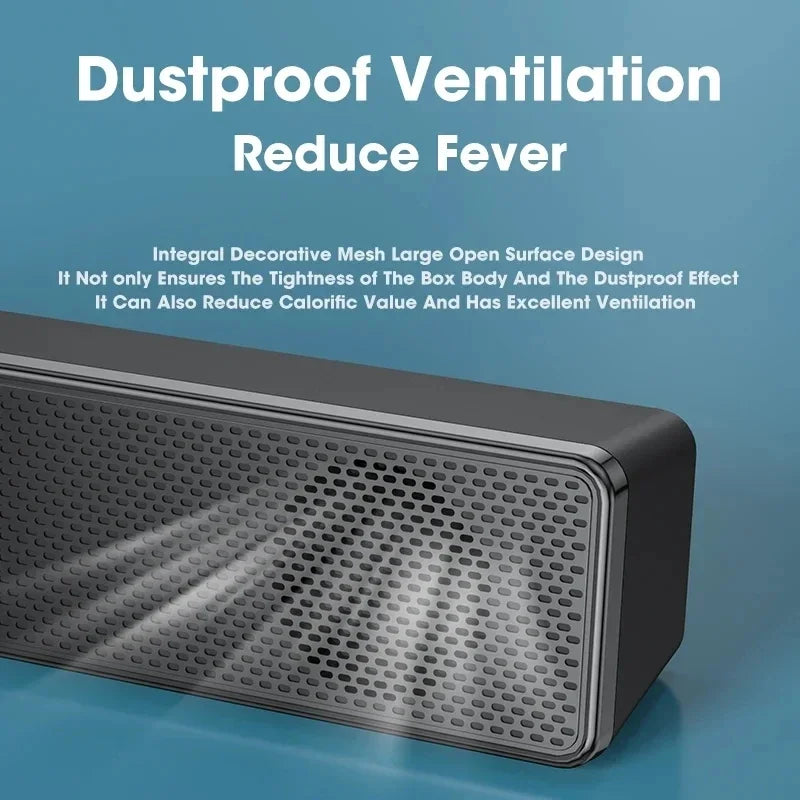 Compact Wireless TV Soundbar – Deep Bass Bluetooth Speaker 🔊