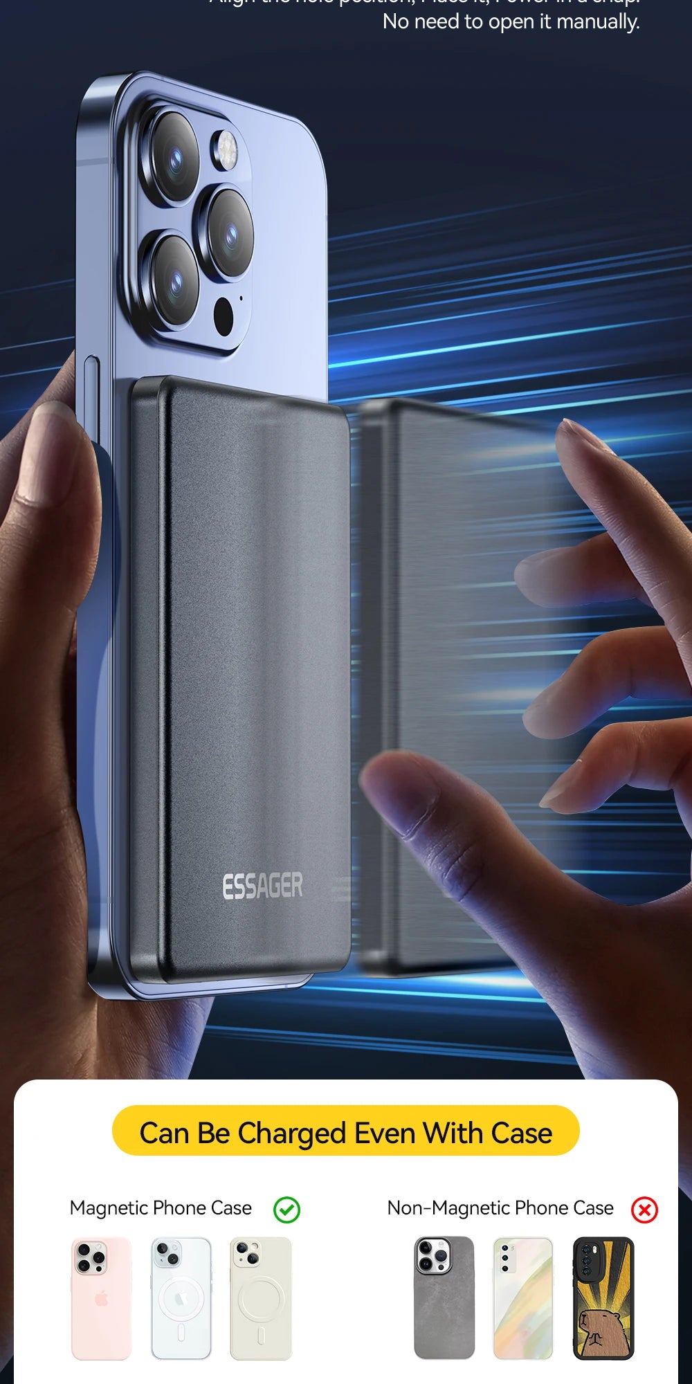 Essager Magnetic Wireless Power Bank | 5000mAh 20W Fast Charger