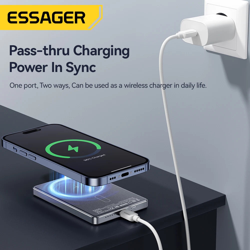 Essager Magnetic Wireless Power Bank | 5000mAh 20W Fast Charger