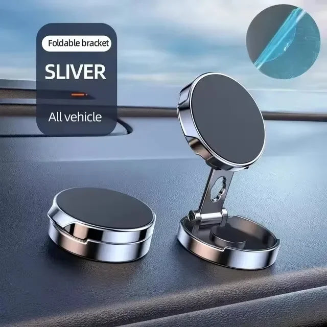 720° Magnetic Car Phone Holder │ Foldable Universal Dashboard Mount │ Strong Magnetic Stand