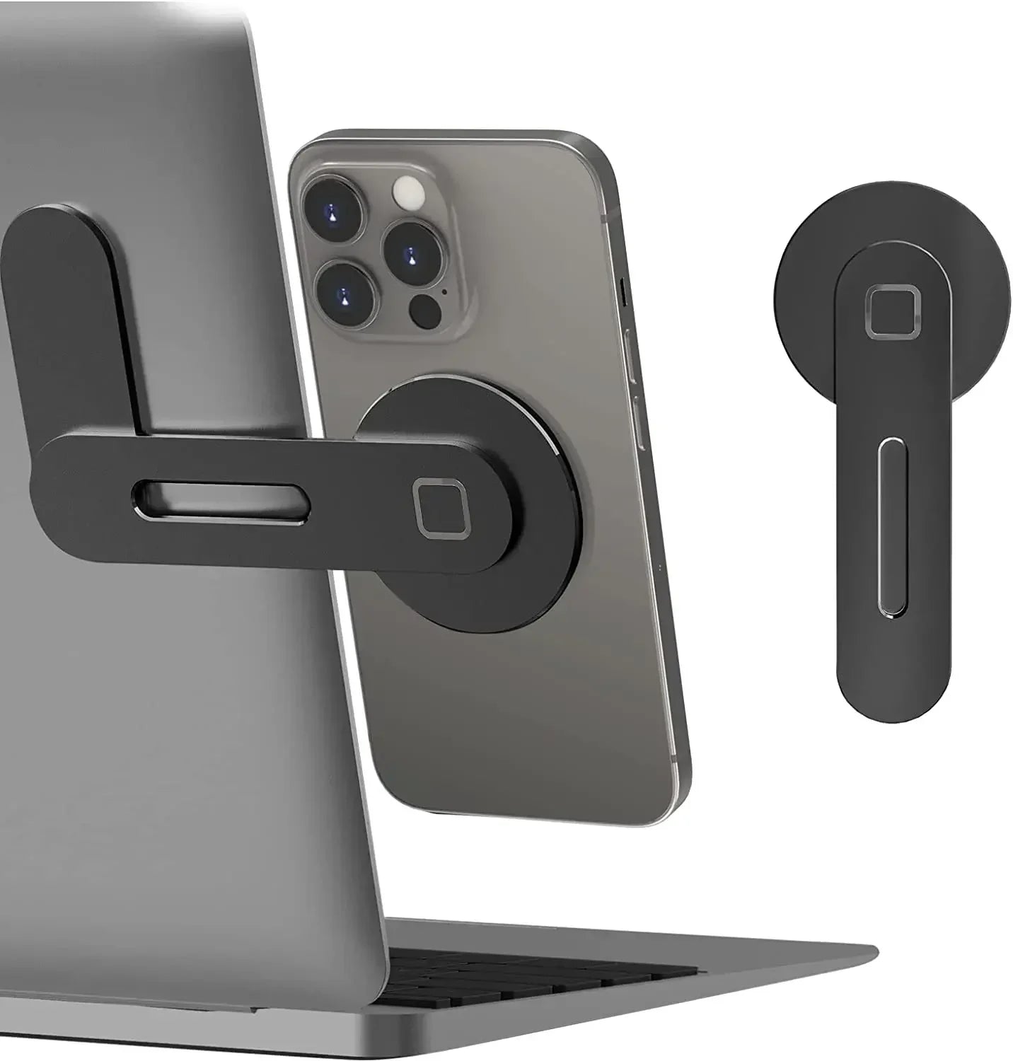 2025 Magnetic Laptop Phone Holder | Foldable Monitor Side Mount | Universal Smartphone Stand