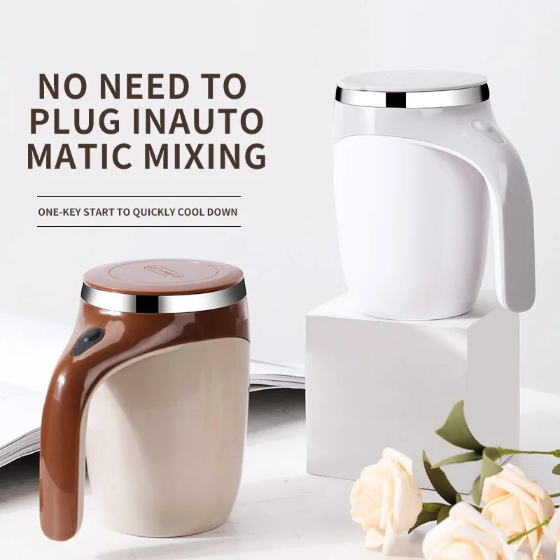 Self-Mixing Smart Mug – Rechargeable Electric Coffee & Protein Cup ☕⚡