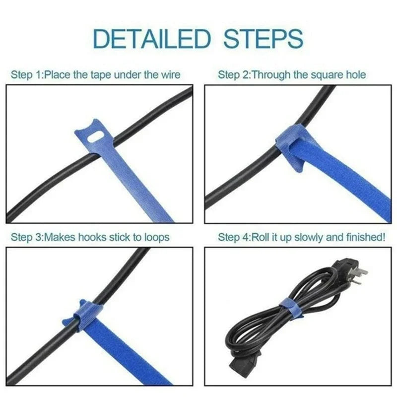 🔥 Smart Cable Organizer Strap – Clean Desk & Tangle-Free Setup
