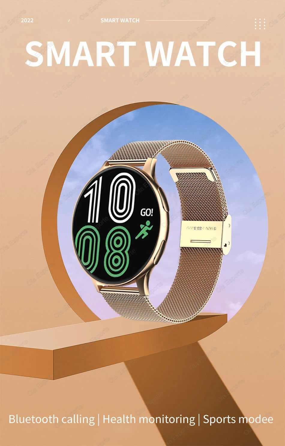 ساعة يد ذكية نسائية 2026 │ ساعة صحية للياقة البدنية مع مكالمات بلوتوث ⌚