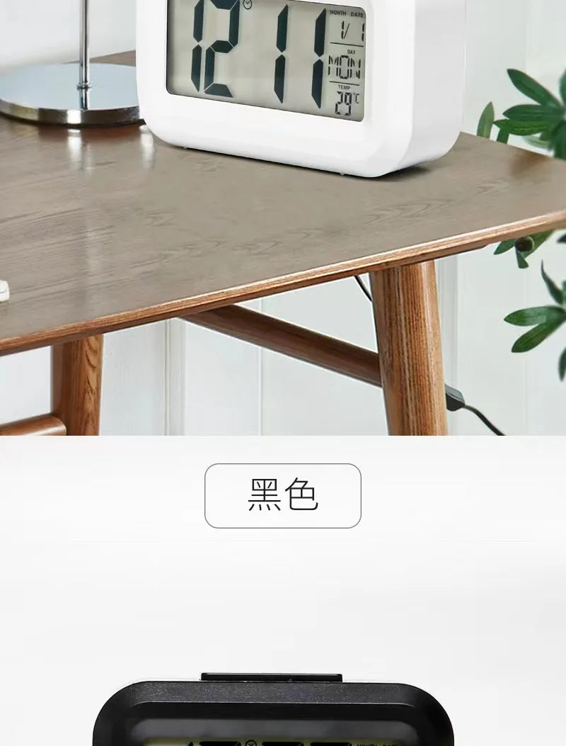 Smart LED Alarm Clock – Modern Digital Desk & Bedroom Display ⏰✨