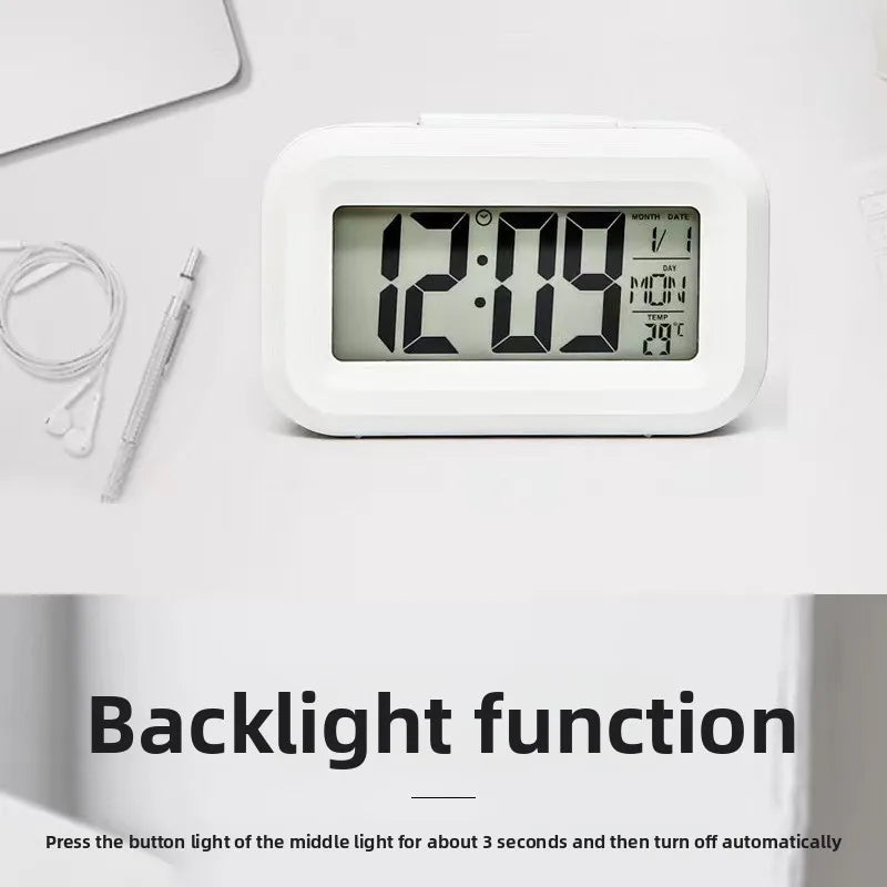 Smart LED Alarm Clock – Modern Digital Desk & Bedroom Display ⏰✨