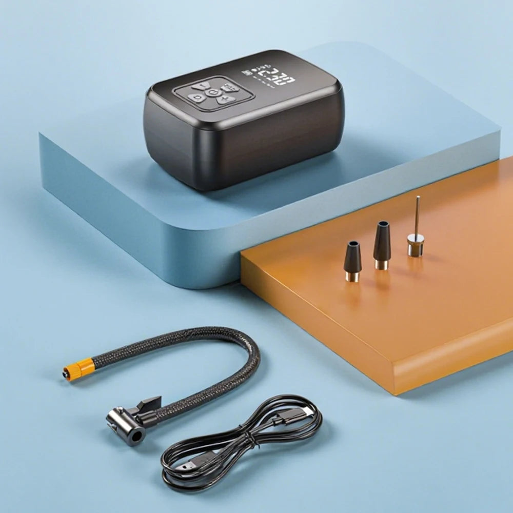 Wireless Portable Air Pump Tire Inflator 🚗💨
Intelligent Digital Display