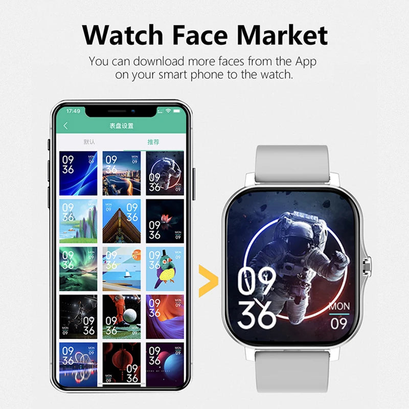 1.83" Smart Watch | Fitness Health Monitor Wireless Calling