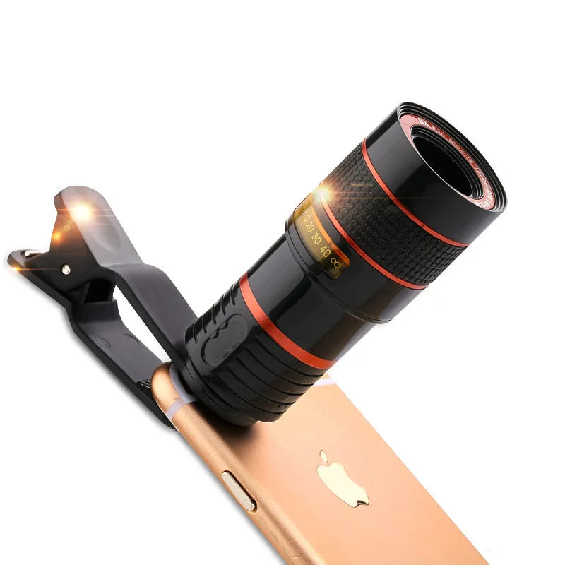 عدسة كاميرا هاتف تليفوتوغرافي شاملة | عدسة تصوير بالهاتف الذكي مع زوم عالي الوضوح