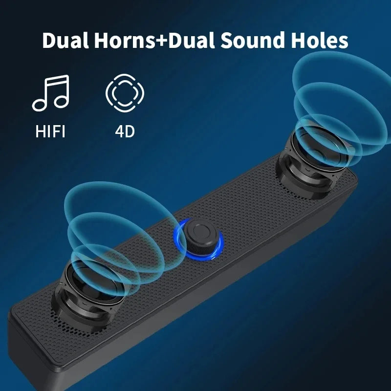 Compact Wireless TV Soundbar – Deep Bass Bluetooth Speaker 🔊