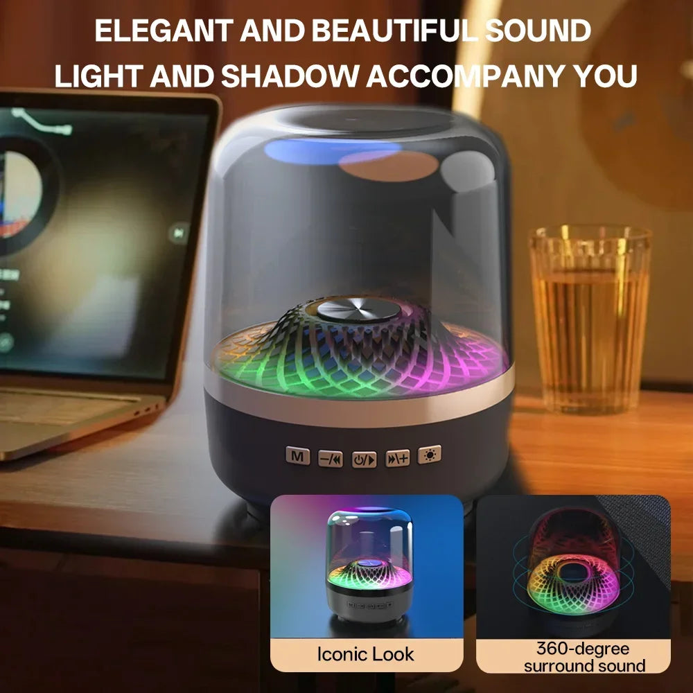 مكبر صوت محمول لاسلكي RGB - صوت باس عميق وأجواء لعب 🔊