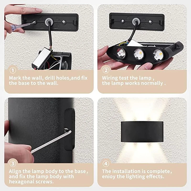 ✨ Modern LED Wall Sconce – Elegant Up & Down Ambient Light for Home Decor