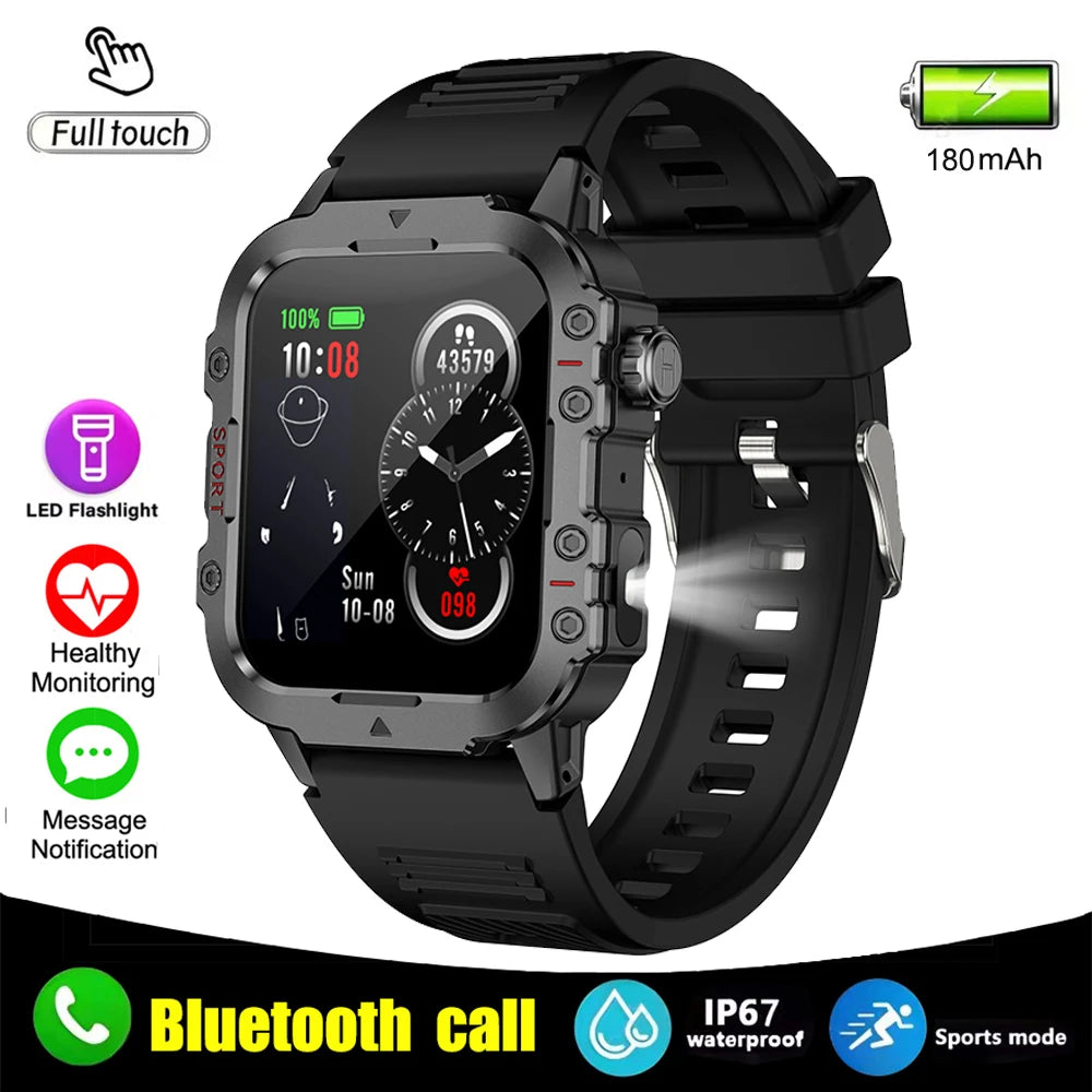 2026 Military Smart Watch for Men ｜ Outdoor Fitness Bluetooth Call Smartwatch ⌚