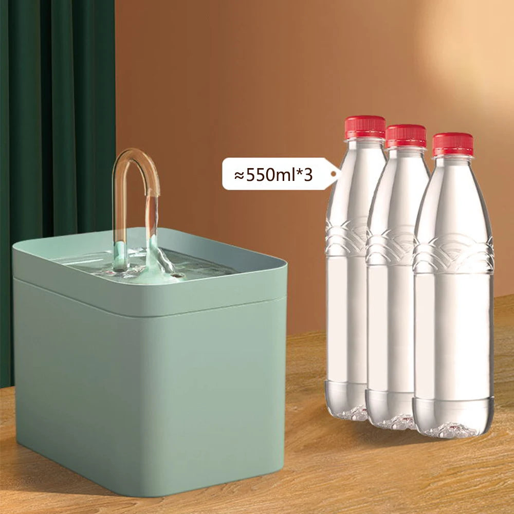 نافورة ماء ذكية أوتوماتيكية للحيوانات الأليفة - موزع مياه هادئ للغاية للقطط والكلاب 🐾💧