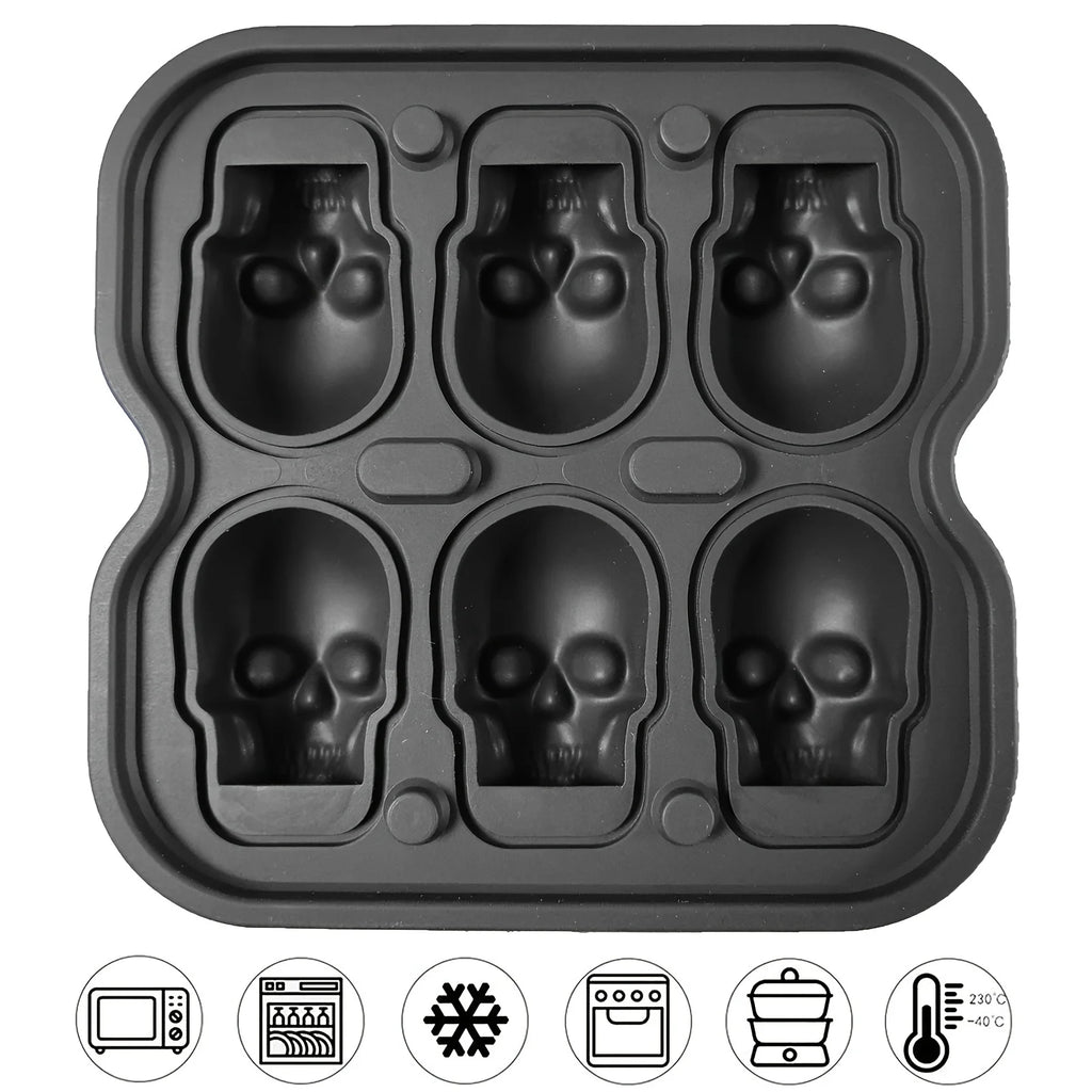 Skull Ice Ball Mold | 3D Silicone Horror Ice Tray