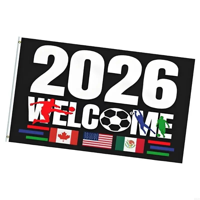 2026 World Cup Flag Banner – North America Football Party Decor
