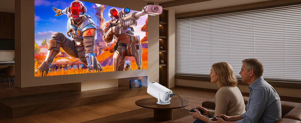 Smart Mini 4K Projector – Wi-Fi & Bluetooth Home Theater