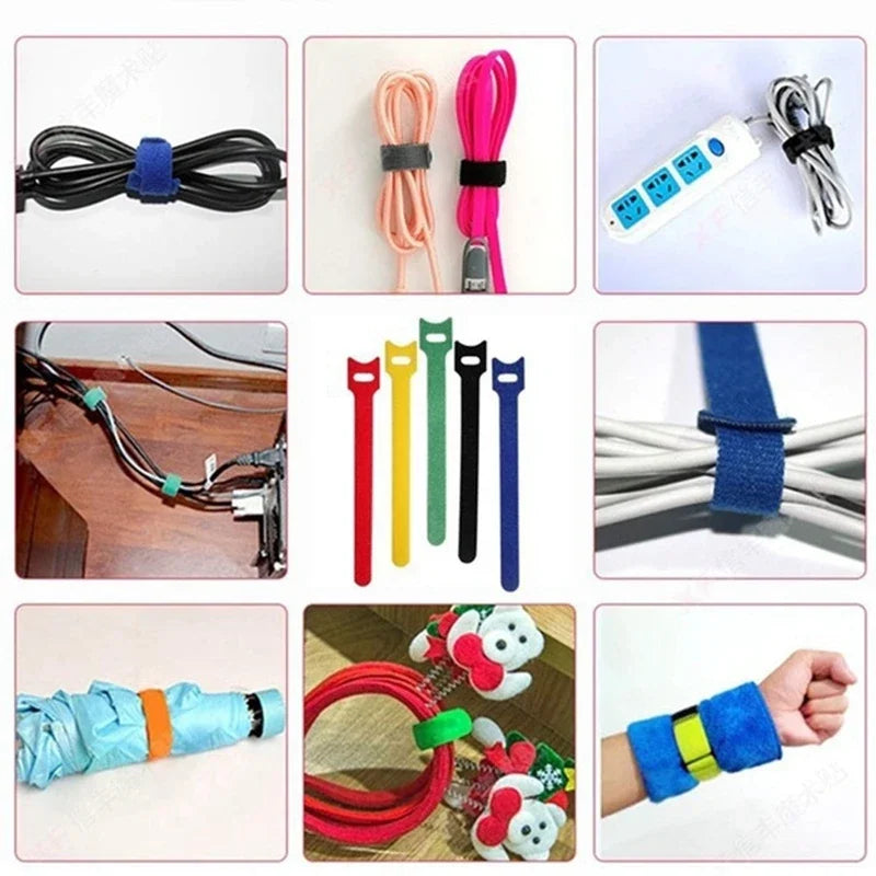 🔥 Smart Cable Organizer Strap – Clean Desk & Tangle-Free Setup