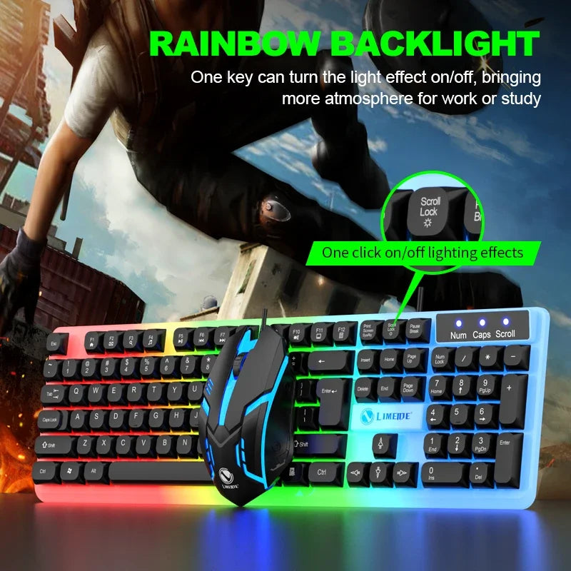 NG GTX350 Gaming Keyboard & Mouse Combo | RGB LED Gamer Set