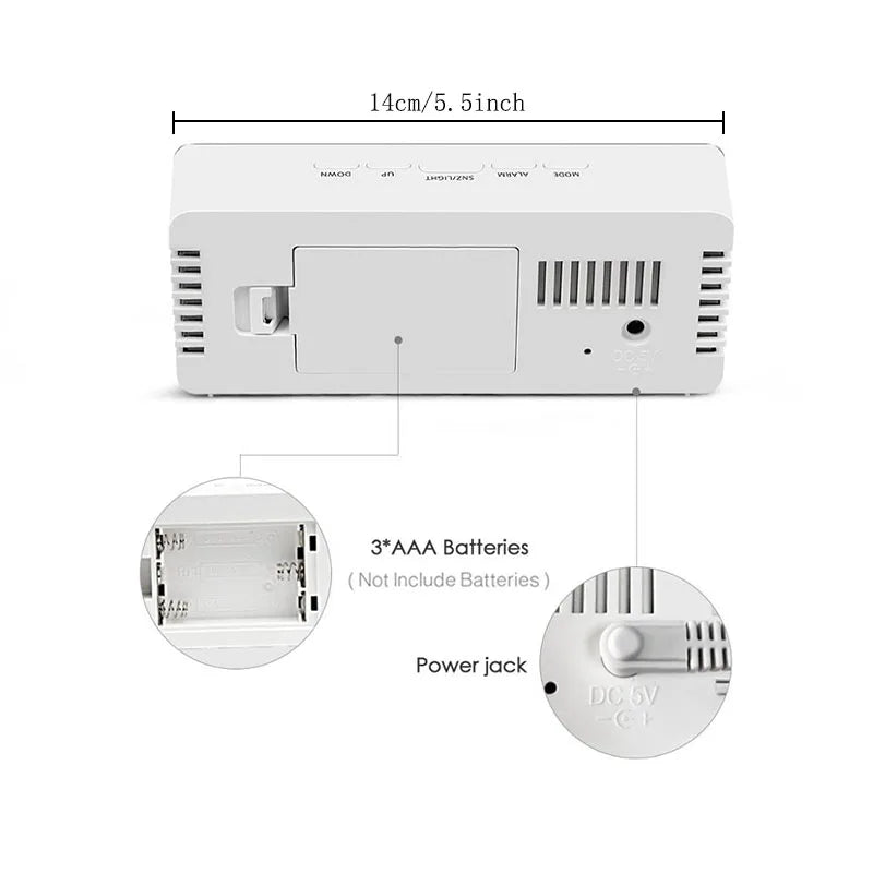 Smart LED Digital Alarm Clock – Sleek Modern Design for Bedroom & Desk ⏰✨