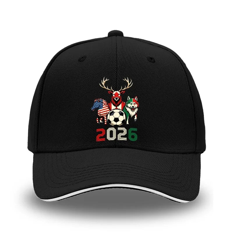 2026 World Cup Soccer Fan Cap – USA CAN MEX Edition