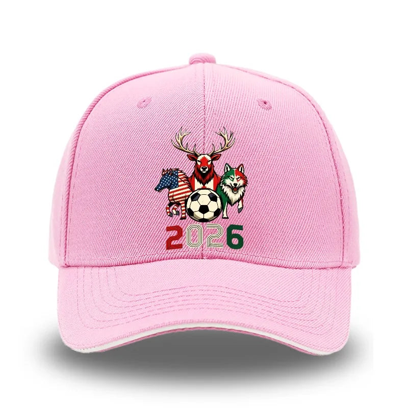 2026 World Cup Soccer Fan Cap – USA CAN MEX Edition