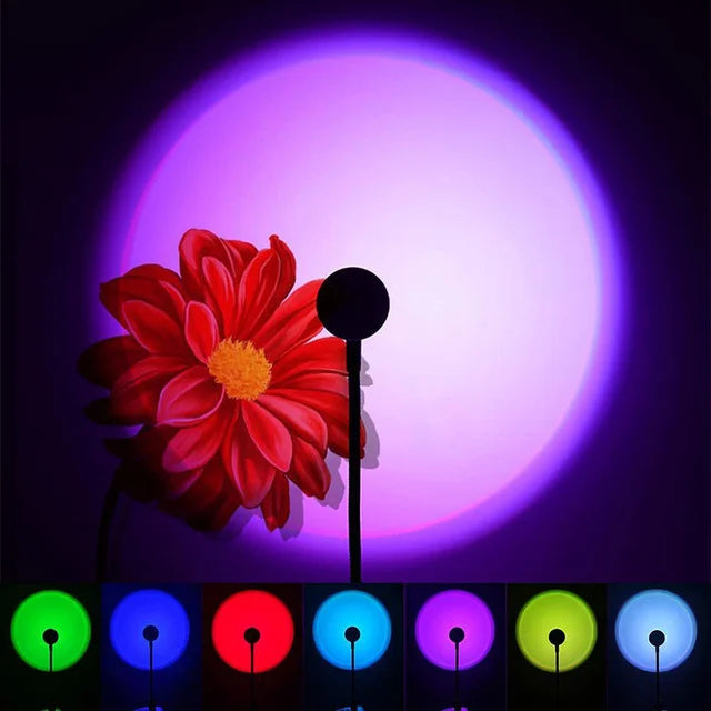 USB Sunset Projection Lamp for Aesthetic Room Lighting