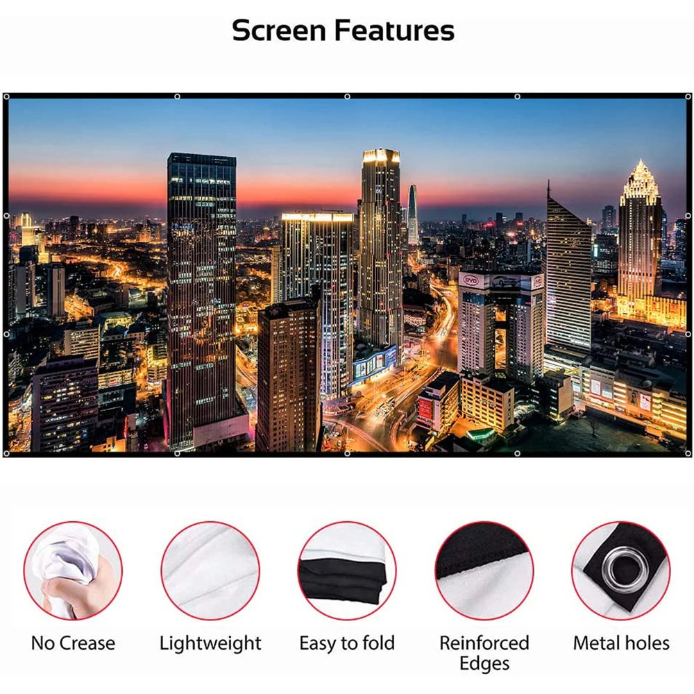 Ultra HD Foldable Projector Screen – Stadium Edition ⚽📽️🔥