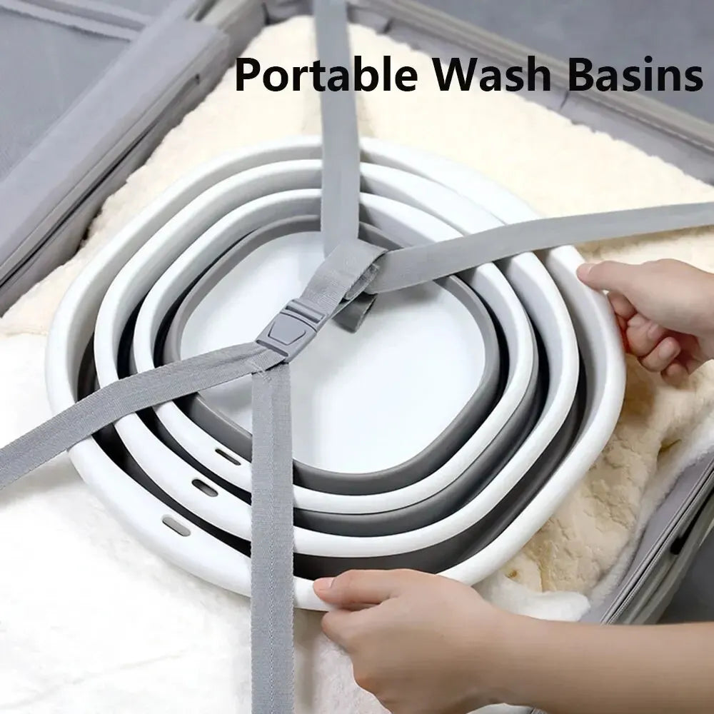 Foldable Wash Basin │ Portable Laundry Tub │ Space Saving Collapsible Sink