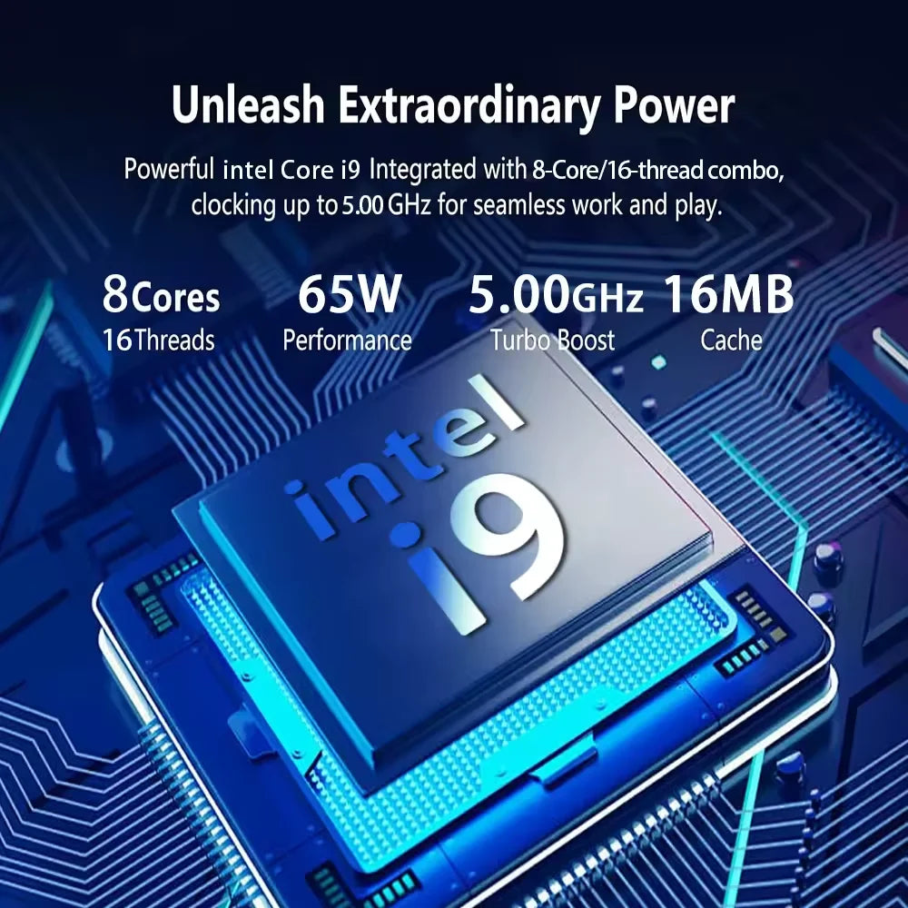 كمبيوتر محمول مقاس 15.6 بوصة بنظام Windows 11 Pro | معالج Intel Core i9-9900 | ذاكرة وصول عشوائي (RAM) سعة 16 جيجابايت وقرص صلب SSD بسعة 1 تيرابايت | كمبيوتر محمول للألعاب والأعمال