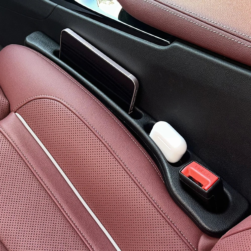 Universal Car Seat Gap Filler Organizer – Leak-Proof Side Seat Storage Strip for Phones, Wallets & Small Items